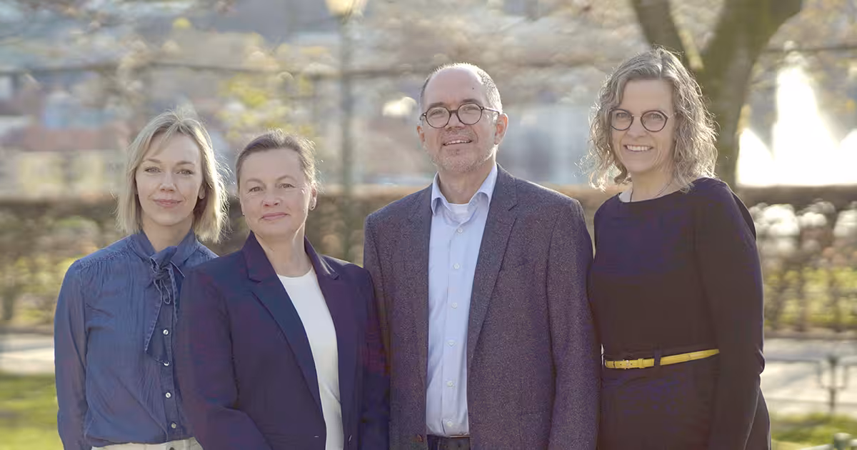 Fotografi av Elisabeth Flo-Groeneboom, Stine Lehmann, Professor Torbjørn Torsheim og Førsteamanuensis Frøydis Morken.